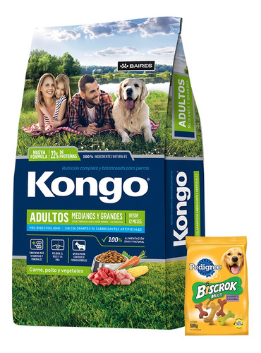 Kongo Comida Perro Adulto 21+3kg+regalo