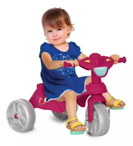 Brinquedo Bandeirante Motoca Velobaby - Rosa 357 - Martinello