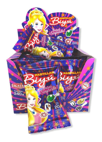 Pastillas Biyu Tutti Frutti 20g X 12 Unidades - Tutto Dolce