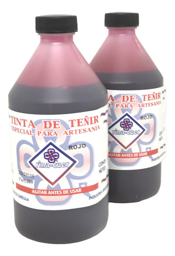 Tinta De Teñir Para Artesanías. 500cc. Rina Cuer Rojo