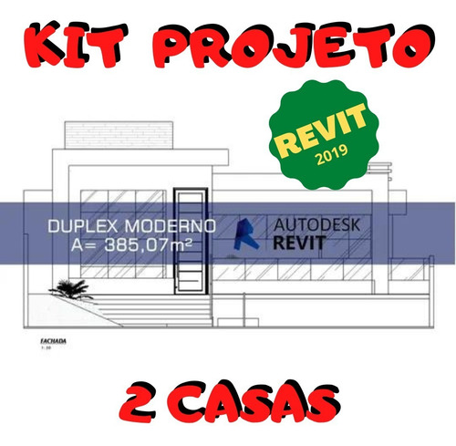 Projetos Casa E Duplex Modernos Revit Pronto Com Kit 2 M