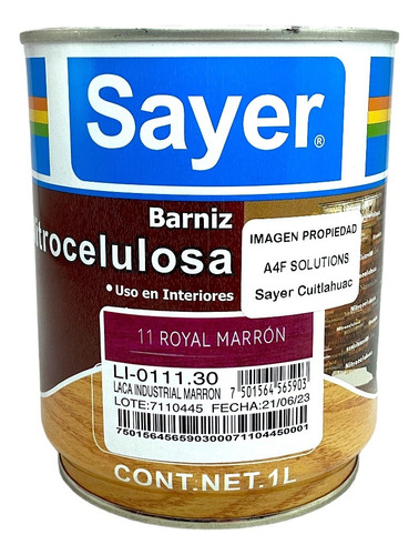 Pintura Para Madera Sayer Lack Varios Colores 1 Pza Marron 