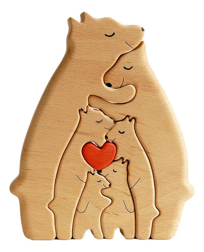 Fs Rompecabezas De Arte De Madera De La Familia De, Juguete