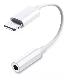 Cabo Adaptador Fone P2 P3 Áudio P/ iPhone 5s 6 7 8 X Xr 11 Cor Branco