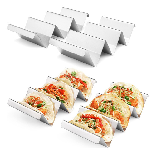 Paquete De 4 Soportes For Tacos - Bandeja Con Soporte