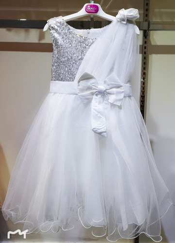 Imagen 1 de 1 de Vestido Fiesta Importado De Nena , Tul Y Detalle Lentejuelas