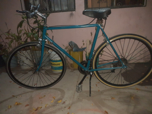 Bicicleta Tipo Fixxie Color Verde Azul R700