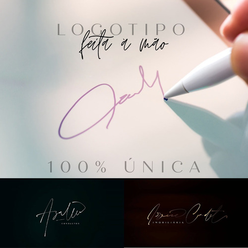 Logomarca Logotipo Assinatura Feira Mão Exclusiva Premium