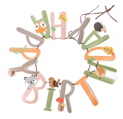 Banner Cumpleaños Alphabet Garland Para Niños