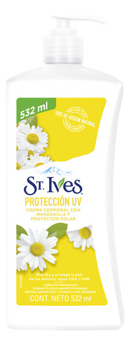 Crema Corporal St. Ives Uv Manzanilla 532 Ml Dosificador Manzanilla