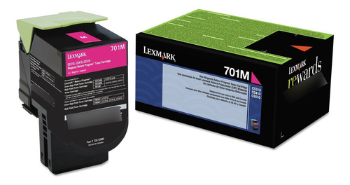 Lexmark Cartucho De Tóner 70c10m0 (701m), Magenta - En Emb.