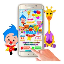 Comprar Invitación Interactiva Botón Mapa Y Confirmar El Payaso Plim