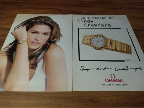 (pg601) Cindy Crawford * Publicidad Omega