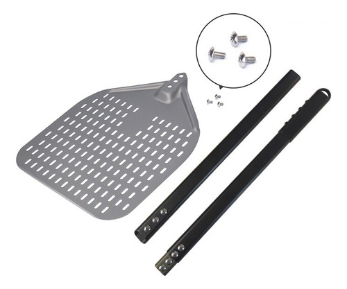 Pá De Enfornar Perfurada Alumínio 40cm - Cabo 80cm Fatto
