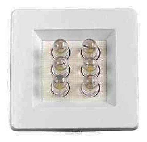 Mini Luminária Quadrada Com Leds 12404 Branca Fria