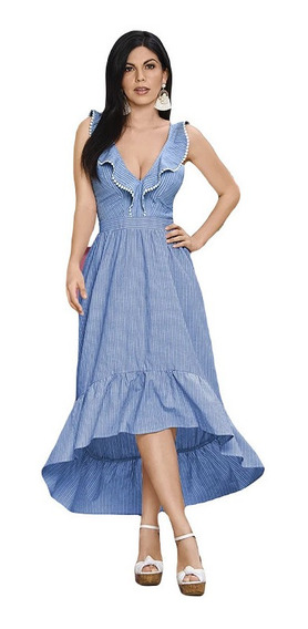 Vestido Azul Con Rayas Blancas | MercadoLibre 📦 Vestido Azul Con Rayas Blancas | MercadoLibre 📦