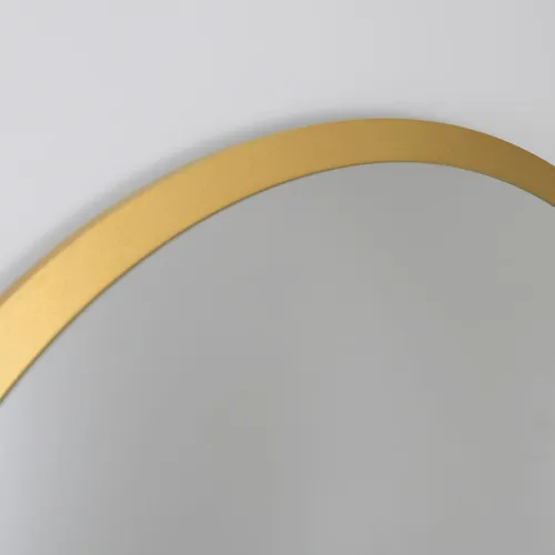 Espejo de pared minimalista de 80 pulgadas, redondo, lacado, dorado