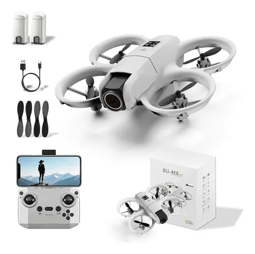 Drone Neo Com Camera 4k Full Hd Wifi Cor Cinza 2 Baterias
