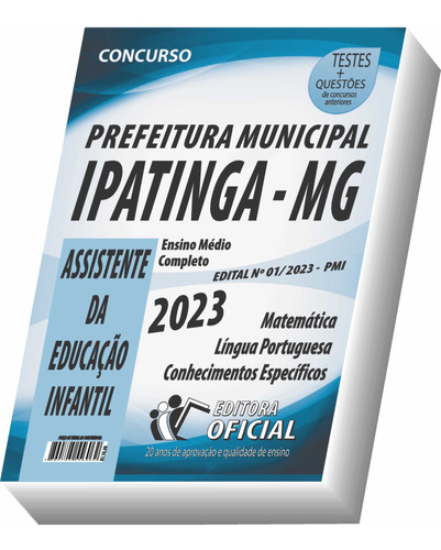 Apostila Ipatinga Mg Assistente Educ. Infantil Frete Grátis!