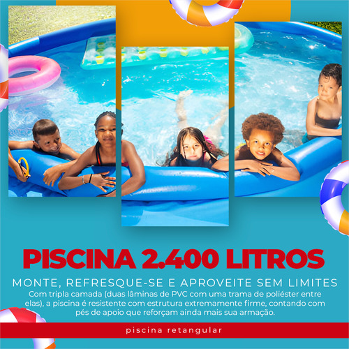 Piscina Inflável Redondo Pvc Reforçado Mor 2400 Litros