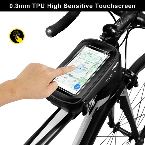 Imagen 2 de 7 de Bolsa De Bicicleta Impermeable Con Caja De Pantalla Táctil