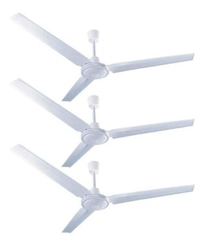 Ventilador De Techo Coolfan Greco 3 Pack 3 Aspas Blanco 56p 