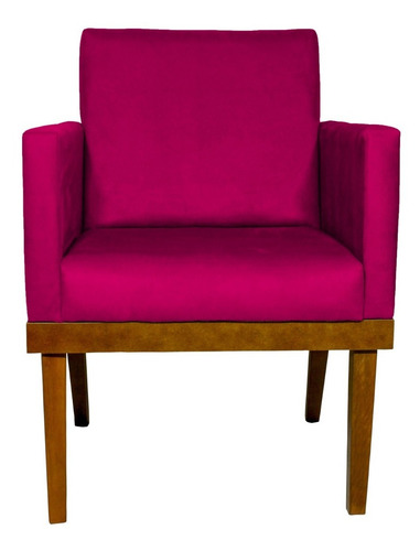 Kit de 2 sillones decorativos Mel Sala, colores de gamuza, color rosa, suave, diseño de tela de gamuza