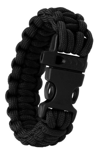 Pulseira Guepardo Paracord E Pederneira Survival M - Preto