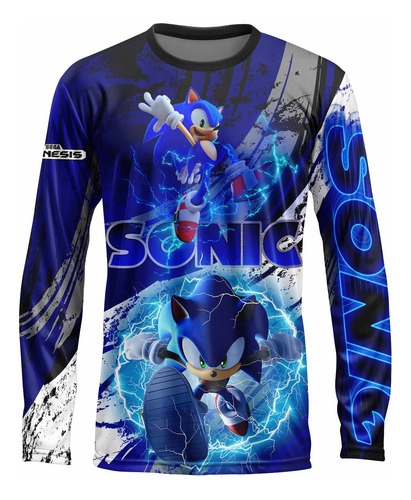 Jersey Manga Larga Niño Sonic Erizo Vs Shadow Full Print