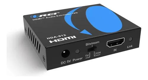 Conversor Extrator De Áudio Orei 4k 60hz Hdmi 2.0 Preto 127/220v