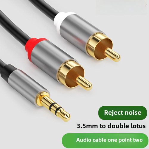 Hjb Divisor De Audio De 1 M: Cable De 3,5 Mm A Rca Doble