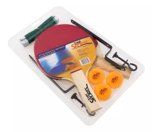 Kit Ping-Pong 2 Raquetes + 3 Bolinhas Bel