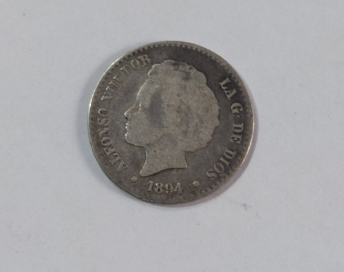 Moneda De 50 Céntimos Año 1894