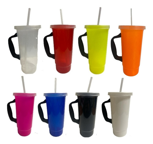 Vaso Bachelor 15 Pzs Reusable Popote 1 Litro 32oz Fiesta 