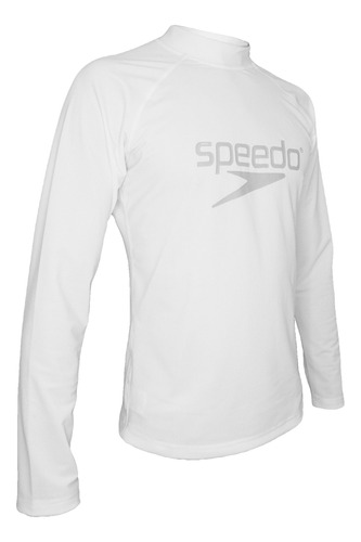 Camiseta De Baño De Manga Larga Surf Logo Speedo Blanco