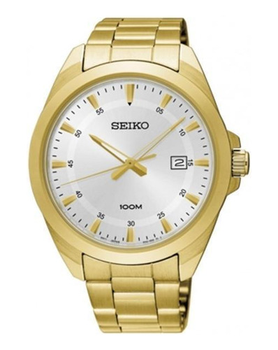 Relógio Masculino Seiko Sur212b1 S1kx Analógico Dourado