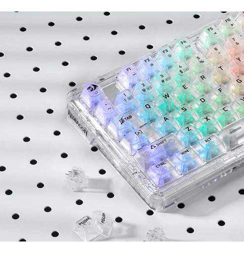 Teclado Redragon Elf Pro Rgb-pro Wireless Transparent K649ct