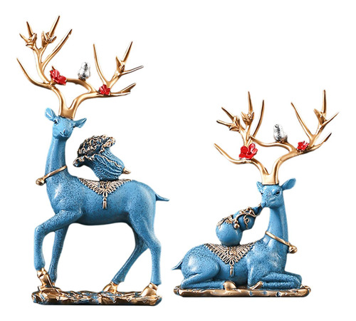 Figuritas De Ciervos Y Alces Para Decoración Del Azul