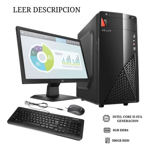 Imagen 1 de 4 de Computadora Cpu Core I5/6ta/8gb Ram/500gb Hdd Nuevo 1año Gar