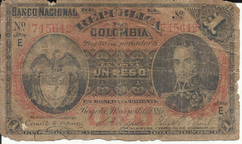 Colombia 1 Peso 1895