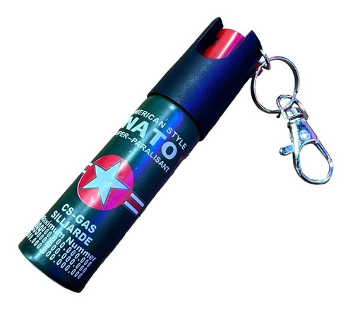 Pack X 10 Aerosol Gas Pimienta Nato Llavero Defensa Personal