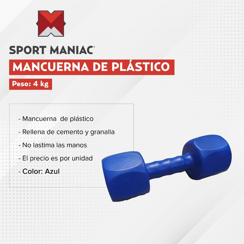 Imagen 2 de 4 de Mancuerna Plástica 4 Kg