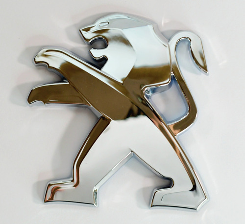 Emblema Peugeot Grande Insignia Logotipo 10cm X 8,5cm Cromo 