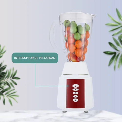 Licuadora 2 En 1 St-5503 Con Jarra De Plástico 1.5 Lts + Picadora Transparente, Potente, Versátil, Ideal Para Batidos, Salsas Y Más, Diseño Compacto Y Fácil De Limpiar Alta Calidad Everest