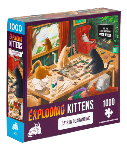 Puzzle Exploding Kittens 1000 Piezas: Cats In Quarantine