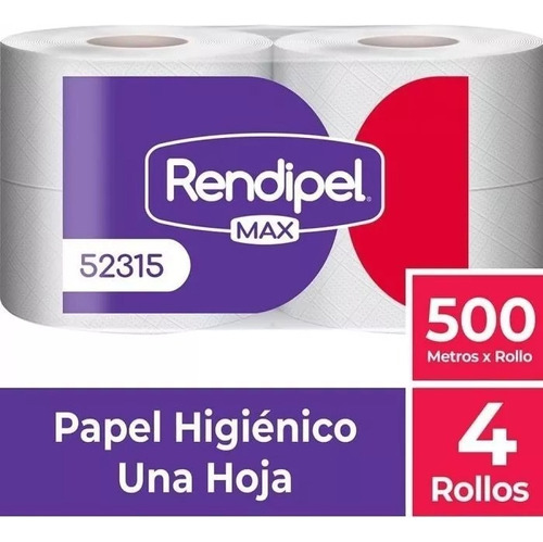 Papel Higienico Rendipel Max 4 X 500 Mts 52315