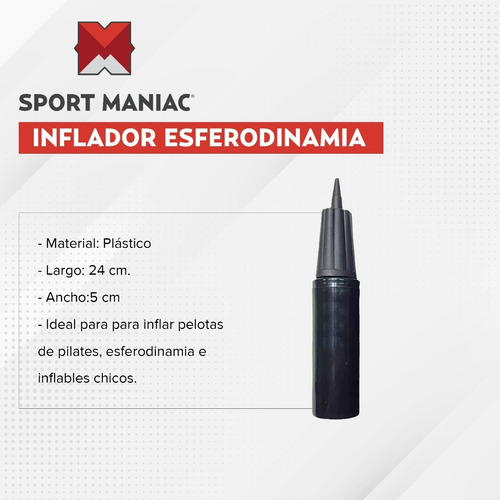 Imagen 2 de 4 de Inflador Para Pelotas Esferodinamia Sport Maniac