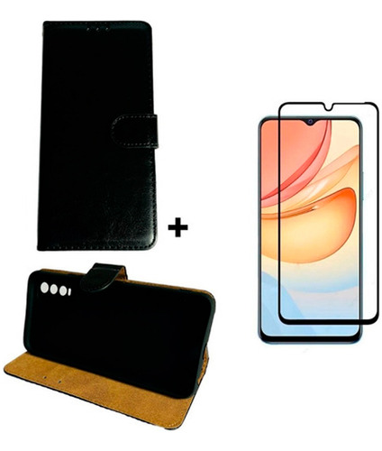 Carcasa Para Vivo Y20 / Y20s Flip Cover Agenda + Mica Lámina