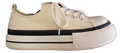 Zapatos De Lona De Suela Suave Para Mujer, Zapatos Blancos D