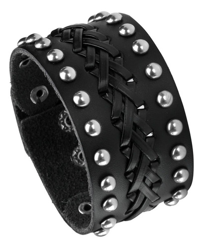 Eigso Punk Pulsera De Cuero Para Hombres Y Mujeres Con Clavo